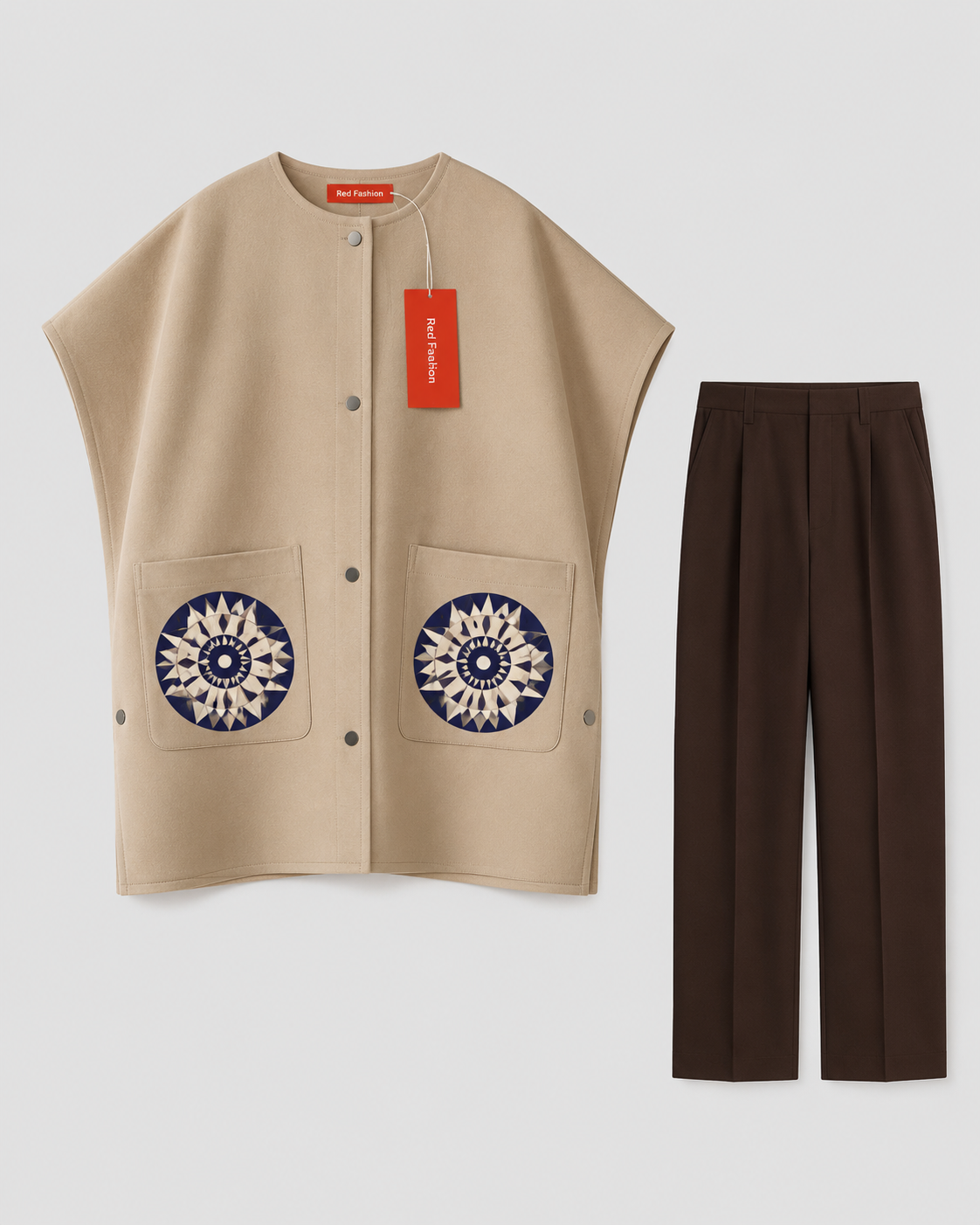 Red Fashion polished native evening outfit